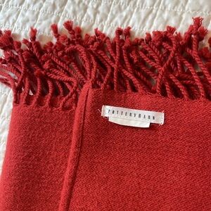 Elegant OrangeThrow blanket pottery barn
